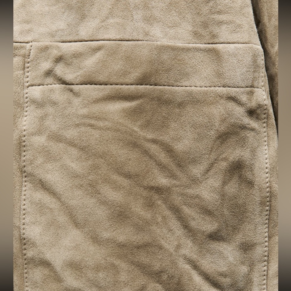 NWOT Zara ZW Collection 100% Suede Leather Jacket - Picture 6 of 12